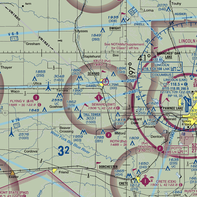 Seward Municipal Airport (SWT) VFR Sectional  Gaming Mouse Pad