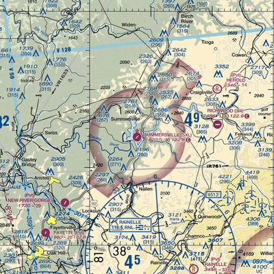 Summersville Airport (SXL) VFR Sectional  Gaming Mouse Pad