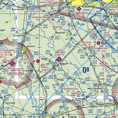 New Gulf Airport (T17) VFR Sectional  Gaming Mouse Pad