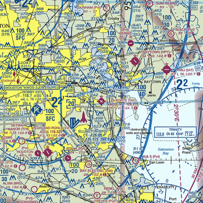 La Porte Municipal Airport (T41) VFR Sectional  Gaming Mouse Pad