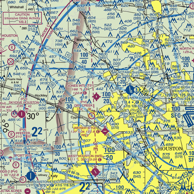 Dan Jones International Airport (T51) VFR Sectional  Gaming Mouse Pad