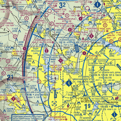 Hicks Air Field (T67) VFR Sectional  Gaming Mouse Pad