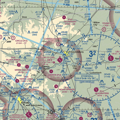 Gillespie County Airport (T82) VFR Sectional  Gaming Mouse Pad