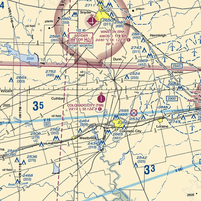 Colorado City Airport (T88) VFR Sectional  Gaming Mouse Pad