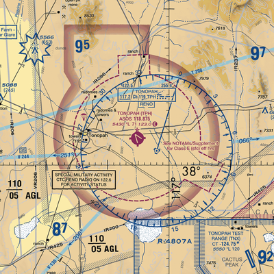 Tonopah Airport (TPH) VFR Sectional  Gaming Mouse Pad