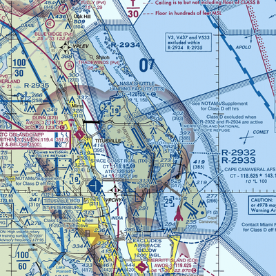 Nasa Shuttle Landing Facility Airport (TTS) VFR Sectional  Gaming Mouse Pad