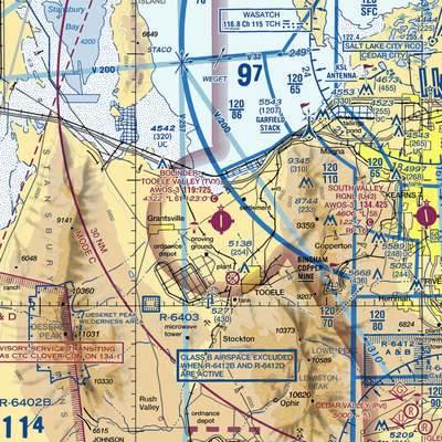 Bolinder Field Tooele Valley Airport (TVY) VFR Sectional  Gaming Mouse Pad