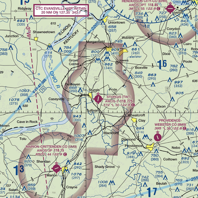 Sturgis Municipal Airport (TWT) VFR Sectional  Gaming Mouse Pad