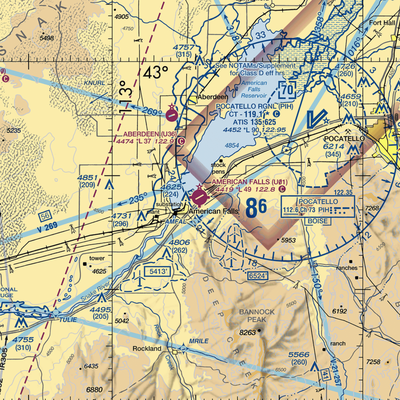 American Falls Airport (U01) VFR Sectional  Gaming Mouse Pad