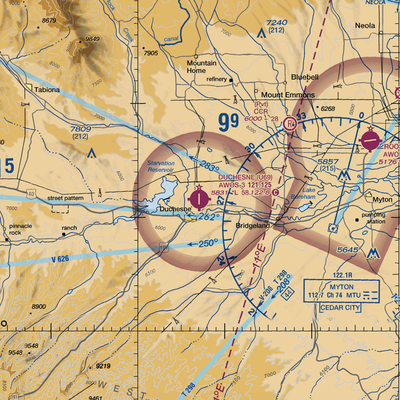 Duchesne Municipal Airport (U69) VFR Sectional  Gaming Mouse Pad