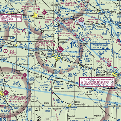 Winona Lake Seaplane Base (02D) VFR Sectional  Gaming Mouse Pad