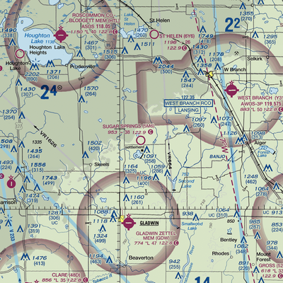 Sugar Springs Airpark (5M6) VFR Sectional  Gaming Mouse Pad