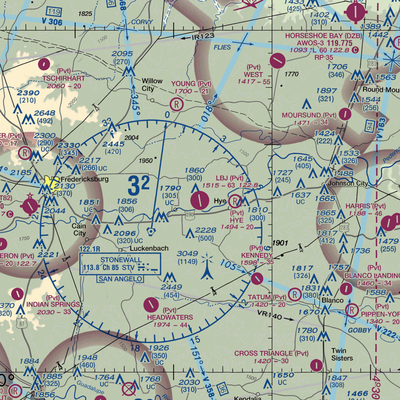 LBJ Ranch Airport (JCY) VFR Sectional  Gaming Mouse Pad