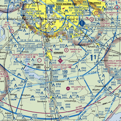 Eagles Ridge Airport (MS9) VFR Sectional  Gaming Mouse Pad