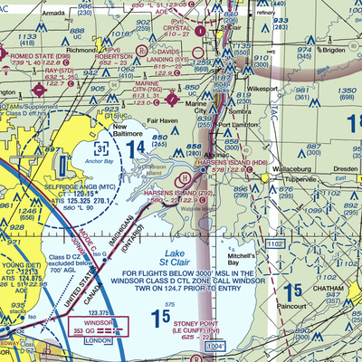 Harsens Island Airport (Z92) VFR Sectional  Gaming Mouse Pad