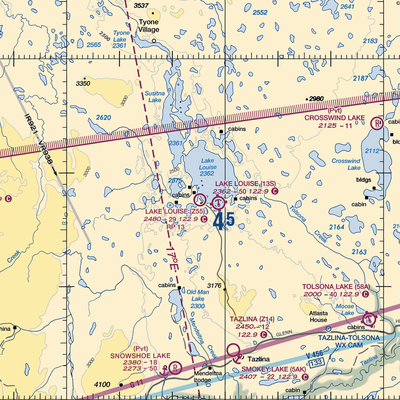 Lake Louise Airport (Z55) VFR Sectional  Gaming Mouse Pad