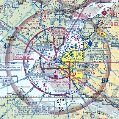 Lake Hood Airport (LHD) VFR Sectional  Gaming Mouse Pad