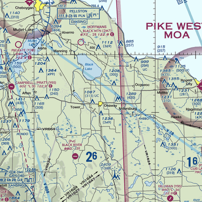 Leo E. Goetz County Airport (Y96) VFR Sectional  Gaming Mouse Pad