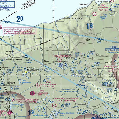 Bayfield County Airport (Y77) VFR Sectional  Gaming Mouse Pad