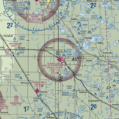 Elbow Lake Municipal - Pride of the Prairie Airport (Y63) VFR Sectional  Gaming Mouse Pad