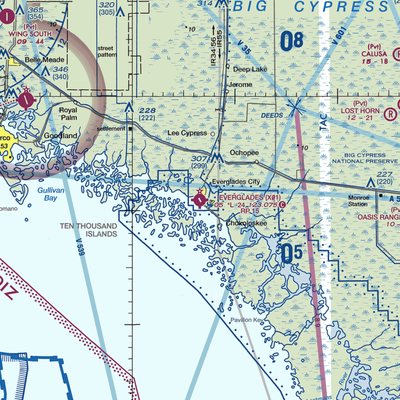 Everglades Airpark (X01) VFR Sectional  Gaming Mouse Pad