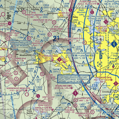 Parker County Airport (WEA) VFR Sectional  Gaming Mouse Pad