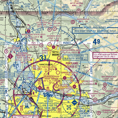 Cedars North Airpark (W58) VFR Sectional  Gaming Mouse Pad