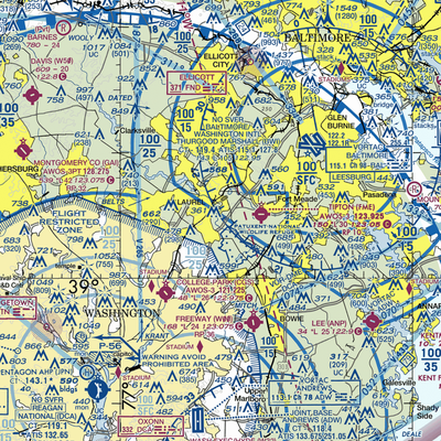 Suburban Airport (W18) VFR Sectional  Gaming Mouse Pad