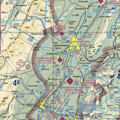 Bridgewater Air Park (VBW) VFR Sectional  Gaming Mouse Pad