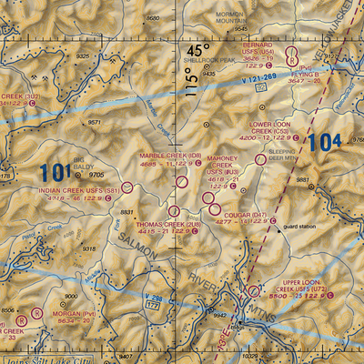 Marble Creek Airstrip (ID8) VFR Sectional  Gaming Mouse Pad