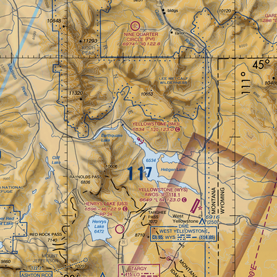 Yellowstone Seaplane Base (8M3) VFR Sectional  Gaming Mouse Pad