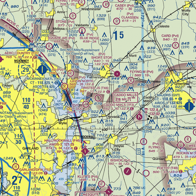 Twisted JS Airport (TX6) VFR Sectional  Gaming Mouse Pad