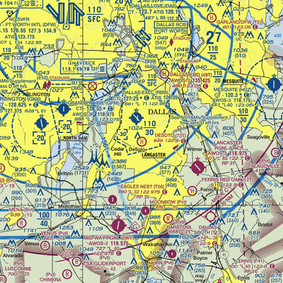 Desoto Heliport (73T) VFR Sectional  Gaming Mouse Pad