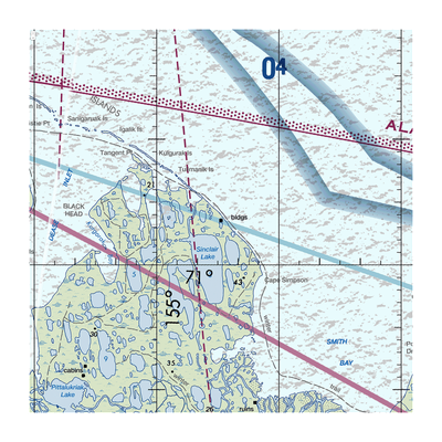 Cape Simpson (A40) VFR Sectional  Gaming Mouse Pad