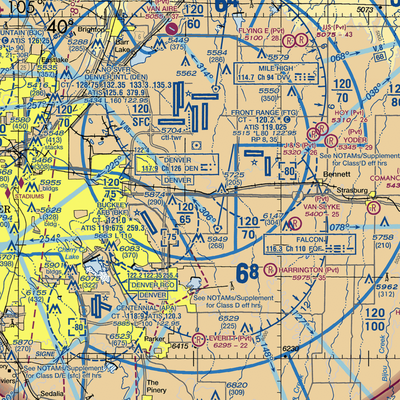 Aurora Airpark (01V) VFR Sectional  Gaming Mouse Pad