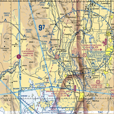 Tremonton Municipal Airport (U27) VFR Sectional  Gaming Mouse Pad