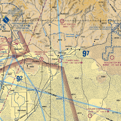 Carey Airport (U65) VFR Sectional  Gaming Mouse Pad