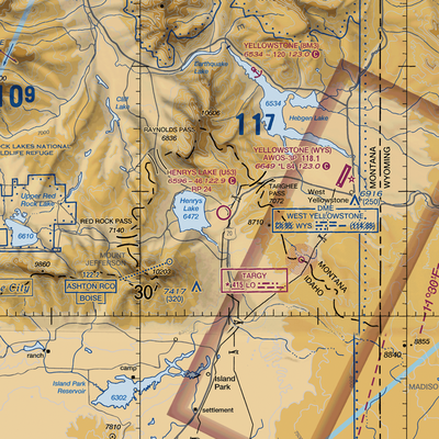 Henry's Lake Airport (U53) VFR Sectional  Gaming Mouse Pad