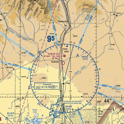 Dubois Municipal Airport (U41) VFR Sectional  Gaming Mouse Pad