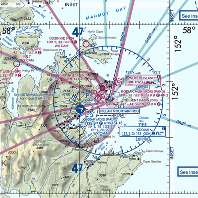 Trident Basin Seaplane Base (T44) VFR Sectional  Gaming Mouse Pad