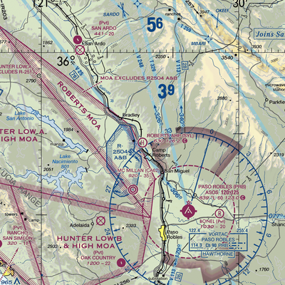 Roberts Army Heliport (SYL) VFR Sectional  Gaming Mouse Pad