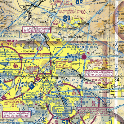 Tri-City Airport (SBT) VFR Sectional  Gaming Mouse Pad