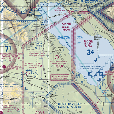 Salton Sea Airport (SAS) VFR Sectional  Gaming Mouse Pad