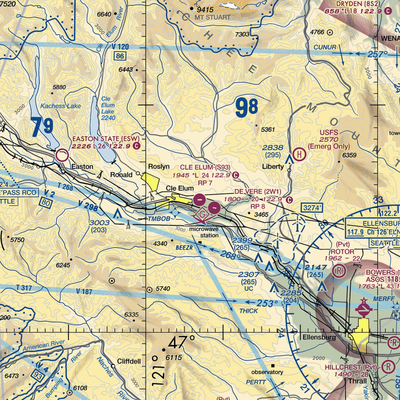 Cle Elum Municipal Airport (S93) VFR Sectional  Gaming Mouse Pad