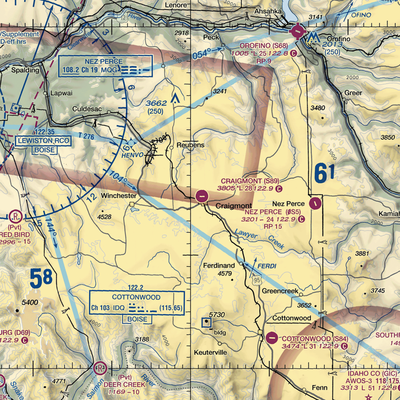 Craigmont Municipal Airport (S89) VFR Sectional  Gaming Mouse Pad