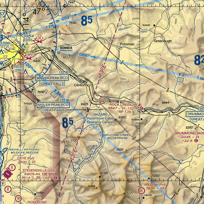 Rock Creek Airport (RC0) VFR Sectional  Gaming Mouse Pad