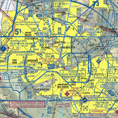 Papago Army Heliport (P18) VFR Sectional  Gaming Mouse Pad