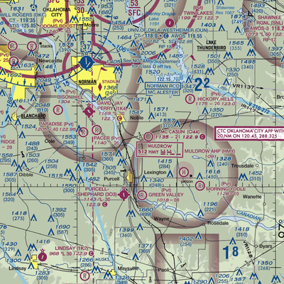 Mc Caslin Airport (O44) VFR Sectional  Gaming Mouse Pad