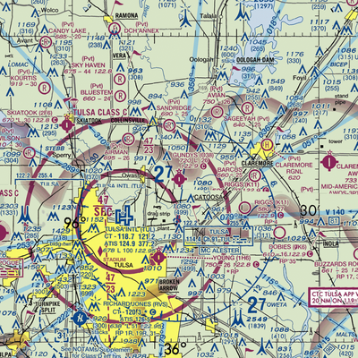 Gundys Airport (O38) VFR Sectional  Gaming Mouse Pad