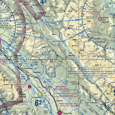 Pinnacles Ranch Airport (O23) VFR Sectional  Gaming Mouse Pad